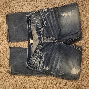 Silver jeans distressed, size 16, length 31